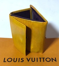LOUIS VUITTON Yellow Epi Leather Tri-Fold Wallet