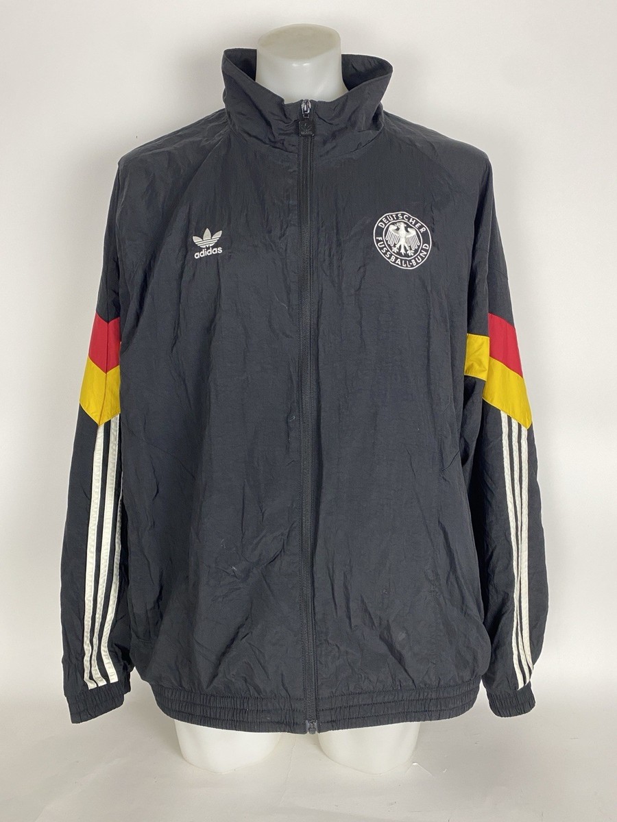 Adidas Originals DFB Germany Black Woven Track Top Jacket Size XL