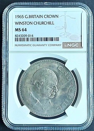 1965 Great Britain Crown , NGC MS 64, Winston Churchill            # 2020,#66-10