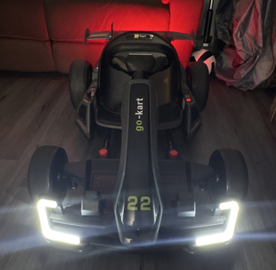 #ad #ad Go Kart Complete Electric Go Kart with LED Lights Rear Spoiler Number 22 $290.00