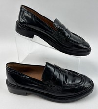 Women's Madewell The Vernon Black Patent Leather Loafers Size 6