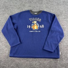 Disney Store Exclusive Tigger Fleece Sweater Men Large Embroidered Logo