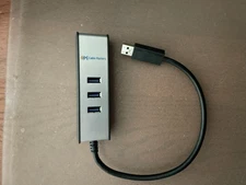 Cable Matters 3-Port USB Hub with Gigabit Ethernet Converter, 202026-BLACK