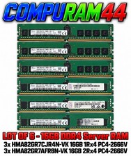 LOT 6x SK hynix 16GB DDR4 PC4-2666V Server RAM HMA82GR7CJR4N-VK HMA82GR7AFR8N-VK