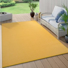Rugshop Patio Rugs Outdoor Contemporary Solid Reversible Plastic Rug Outdoor Rug