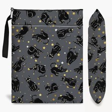 Cat Book Sleeve,Book Covers for Paperbacks,Book Sleeves with Large Black Cat 02