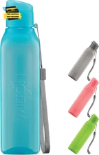 Travel Water Bottle – 1Pcs Reusable Sports Bottle with Easy Open Close Lid and L