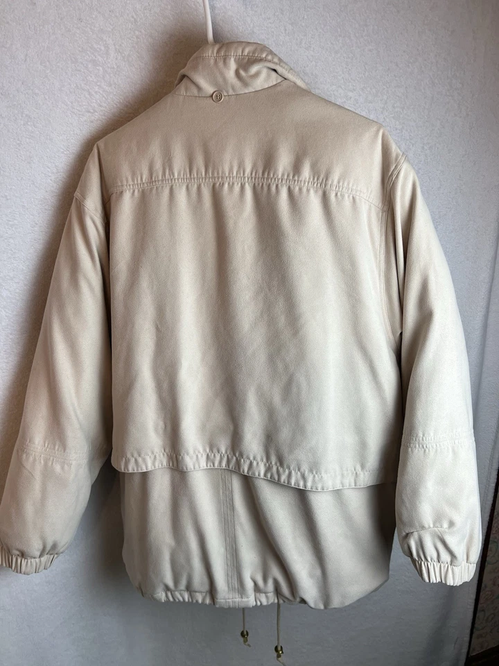 Abrigo Bromley Sport ABAJO Chaqueta Beige Para Mujer XL Bolsillos con Cremallera Completa Foto 3 de 4