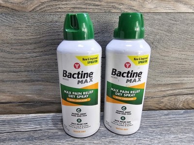 Bactine Max Dry Spray Anesthetic Quick Dry Numbs Pain & Itch 4oz Exp 06/30/26