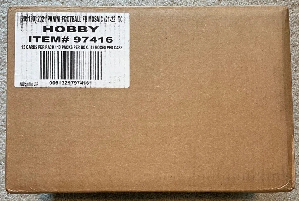 2021 Panini Mosaic Football Sealed Hobby Box (FASC) Jones Lawrence Chase + BONUS - Image 2 of 3