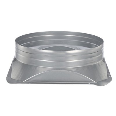 10 Inch Duct Connector Flange Square to Round Interface Straight Pipe Flange