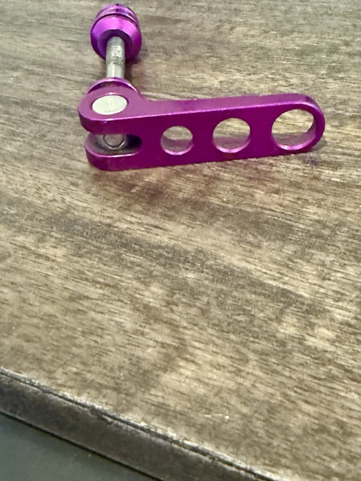 Tija de sillín vintage 3DV PÚRPURA Ringle Holey pincho MTB carpeta años 90 MTB COMO NUEVA Foto 3 de 4