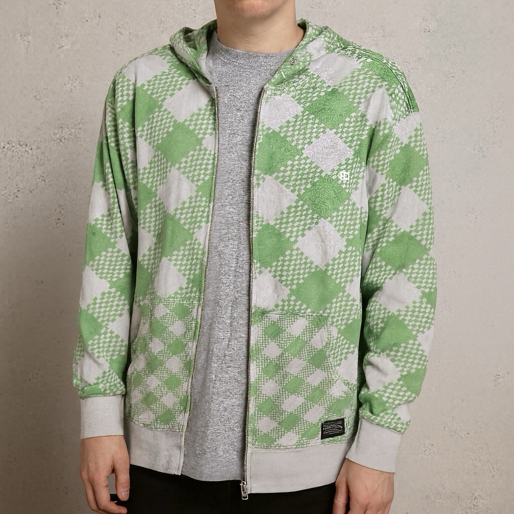 Vintage Y2K DC Shoes Hoodie Adult Large Green Full Zip Sweatshirt Grunge Skater