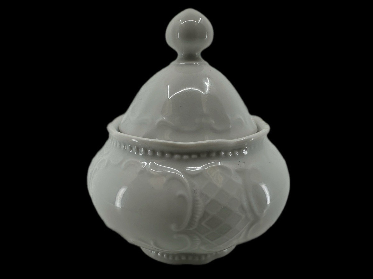 Mid-Century Seltmann Weiden Vienna White Sugar & Creamer Set W 