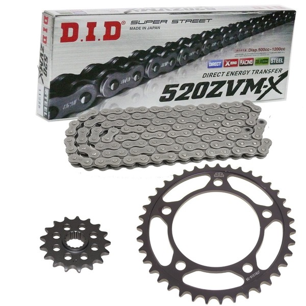 Kettensatz Aprilia AF1 125 Extrema 93-94 Kette DID 520 ZVM-X 108 Offen 15/39-image