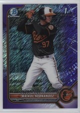 2022 Bowman Chrome Prospects Purple Shimmer Refractor /250 Maikol Hernandez 06qf