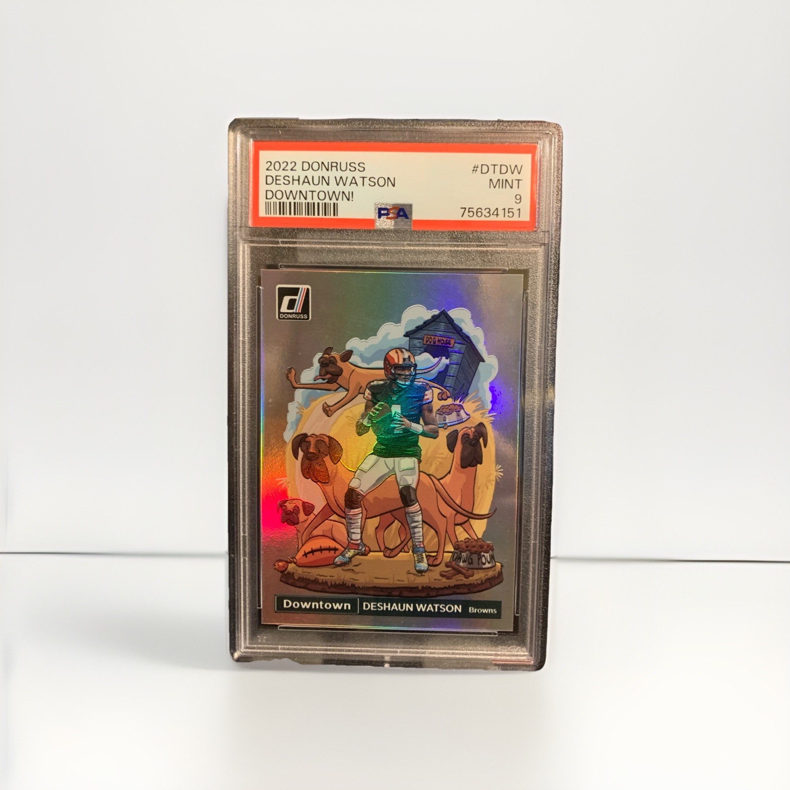 2022 Panini Donruss Optic Downtown Deshaun Watson PSA 9. Mint