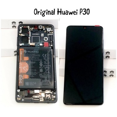 Huawei P30  Original LCD Display Einheit Anzeige Touch Screen Glas Rahmen Black