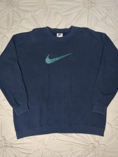 Vintage 90s Nike Y2K Crewneck Big Center Swoosh Sweatshirt Size XL USA