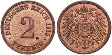 Germany - 2 Pfennig German Empire - 1873-1916 Various Years