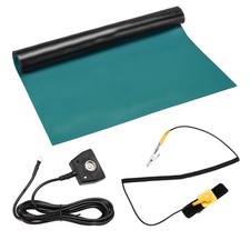 17"x25" Anti Static Mat Kit with ESD Wrist and Ground Wire, Green