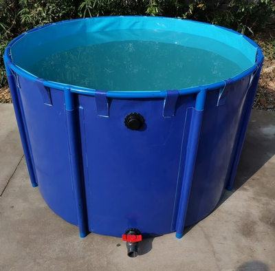 #ad Pool Above Ground Canvas Fish Pond Circular Thickening Pool Belt frame Large ... $345.61