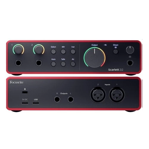 Focusrite Scarlett Solo 4. Gen 2x2 USB Audio Interface mit Einzelmikrofon