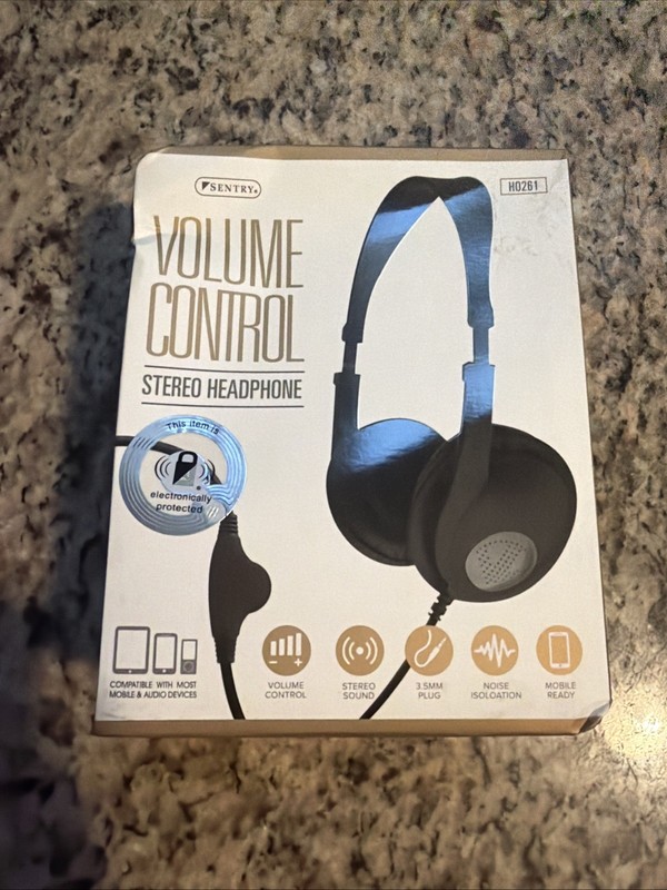 Sentry Black Stereo Electronic/Headphones/Accessories SKU 2538