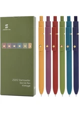 Ddaowanx Gel Pens, 12 Pcs 0.5mm  (Pack of 2 ), 12 Vintage-Black Ink