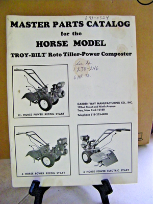 #ad #ad quot;Troy Bilt Roto Tiller Power Composter Horse Model 1974 Master Parts Catalog $19.99