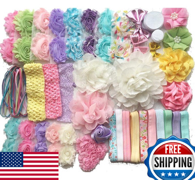 Bowtique Emilee Springtime Pastels DIY Baby Shower Headband Kit - Makes 30 Headb
