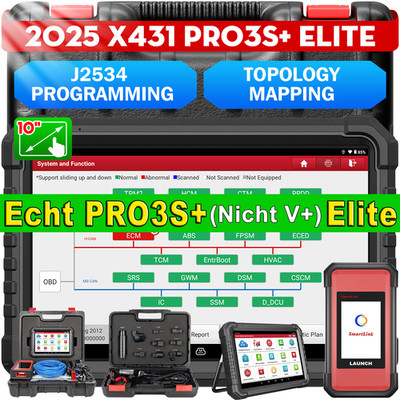 LAUNCH X431 PRO3S+ Elite PRO 5 PAD 7 KFZ OBD2 Diagnosegerät J2534 ECU Programm