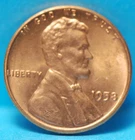 USA, 1958-P Lincoln Cent, Red BU, NR, 9-3