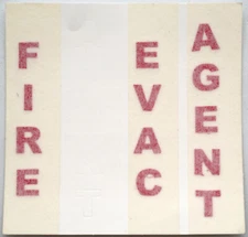 System Sensor DECAL-R FIRE, EVAC, AGENT Red Wall Decals