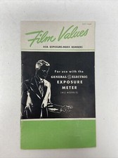 1948 GE General Electric Film Values Mini Booklet Exposure Meter Vintage