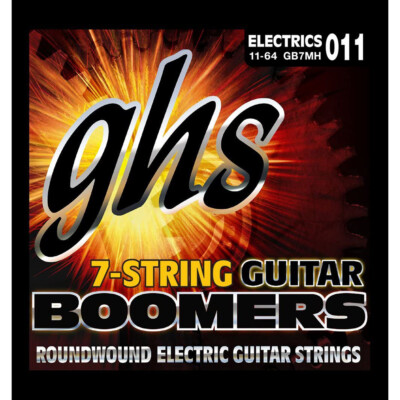 GHS GB7MH Boomers 7-String Medium Heavy Roundwound Electric Guitar Strings 11-64