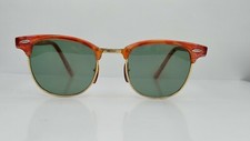 Vintage Solar Genics Metropolitan Brown Gold Oval Sunglasses FRAMES ONLY