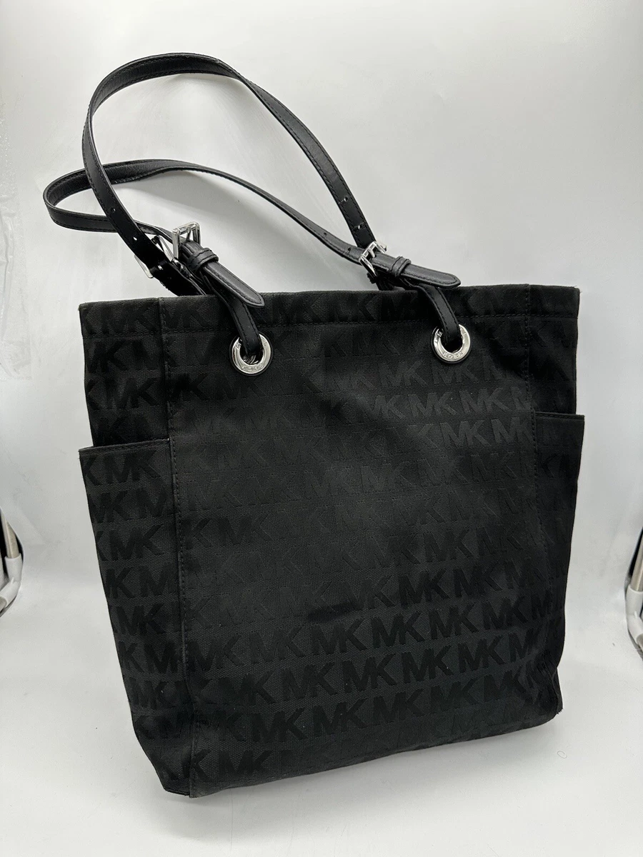 Michael kors black monogram tote outlet