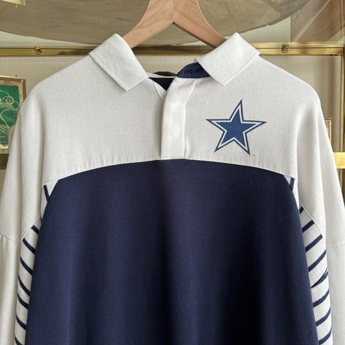 Vintage 90s NFL Football Dallas Cowboys Blue and White Sweatshirt Size