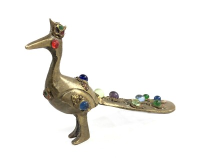 Handmade Messing Pfau Figur Miniatur Tier Figur Tisch Dekoration Statue G7-1068