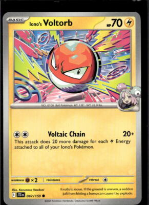 Pokemon Iono s Voltorb 047/159 Journey Together Non Holo Common 4 Card Lot