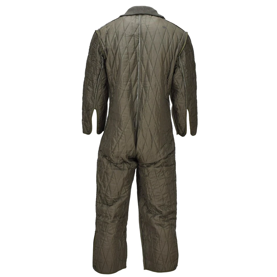 Original German Military Coverall Liner Army Issue Winter Insulated Suit Olive - Image 3 of 4