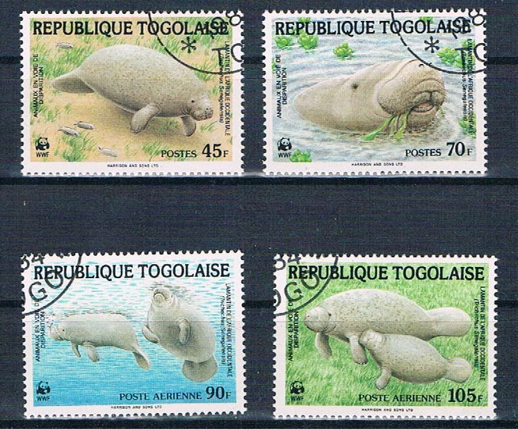 G/5   WWF, Wildtiere, Togo, Satz komplett /o - Bild 1 von 1