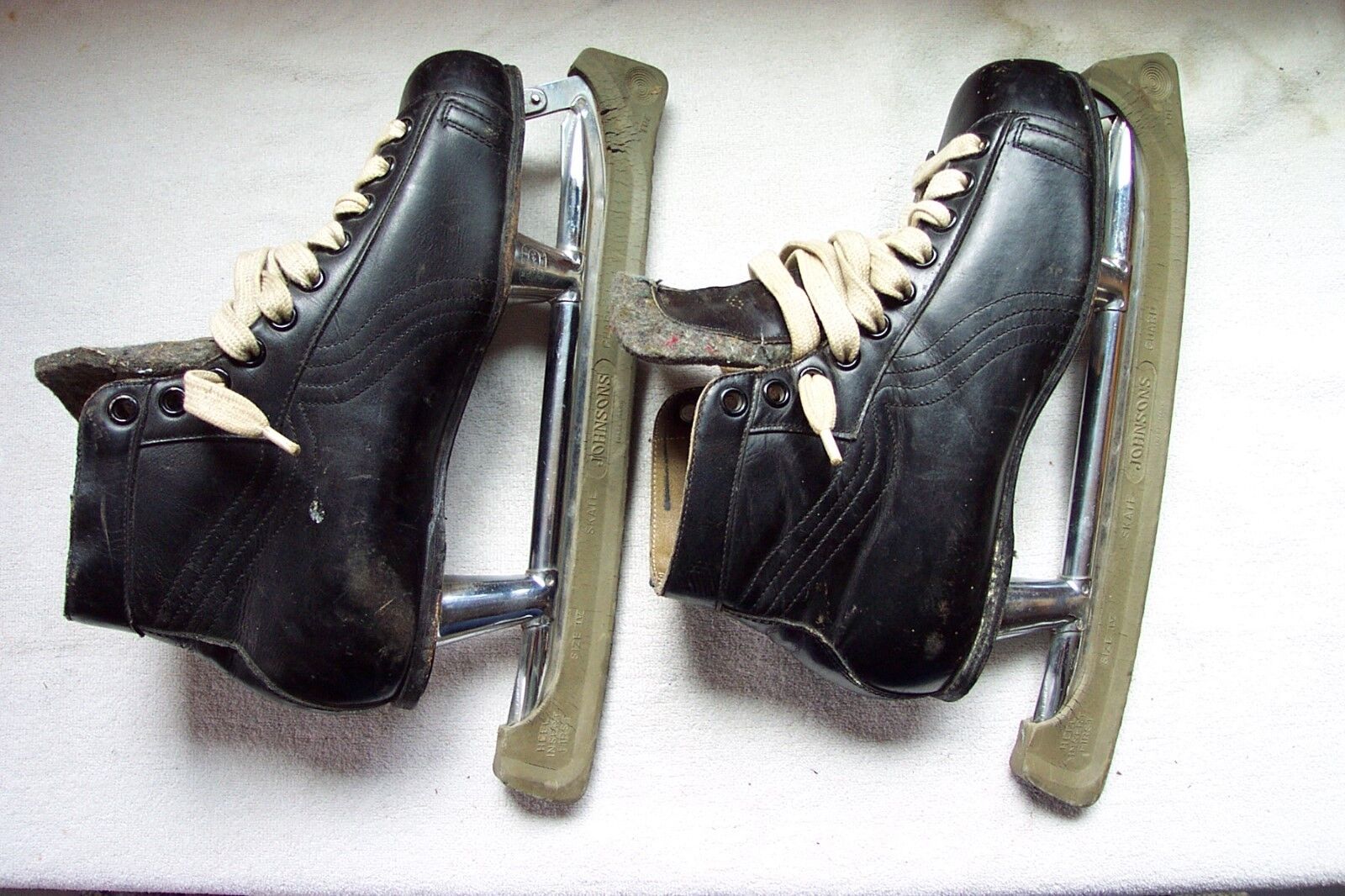 Vintage 1930's-40's HYDE Black Austin Mall Leather Factory outlet Blad Size Skates Hockey 8