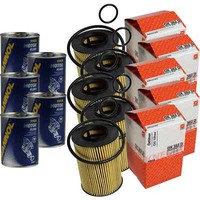 5X Original Mahle / Knecht ÖLfilter OX 382D + 5X SCT Motor Flush MotorspüLung