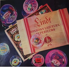 Lindt Liqueur "Chocolate Of The Connoisseur" Original ILN 1965 Ad ~8.5x12.5"