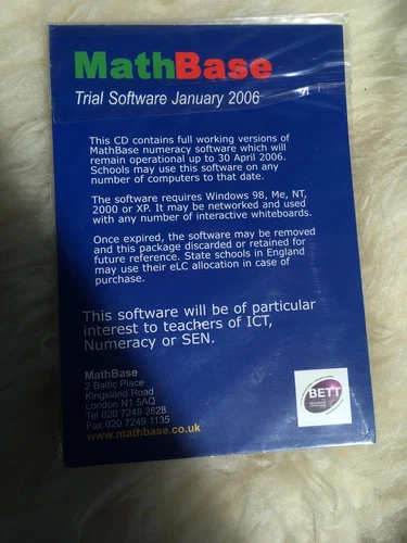 MathBase Trial Software January 2006 Curriculum Online 