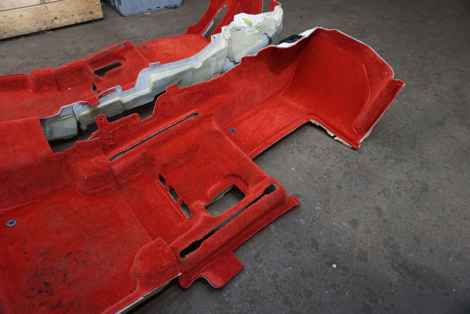 Set Front Left Right & Rear Cabin Floor Carpet Panels Red Bentley Bentayga 16-20
