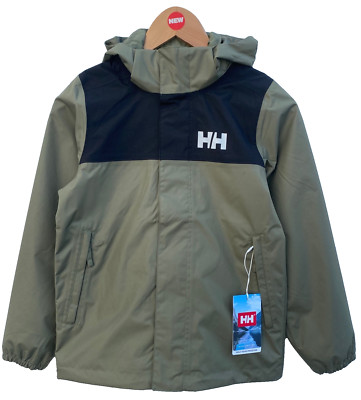 Helly Hansen Boys GREEN Rain Jacket $95, Size: 14