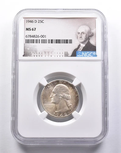 MS67 1946-D Washington Quarter NGC *3330